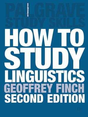 cover image of How to Study Linguistics